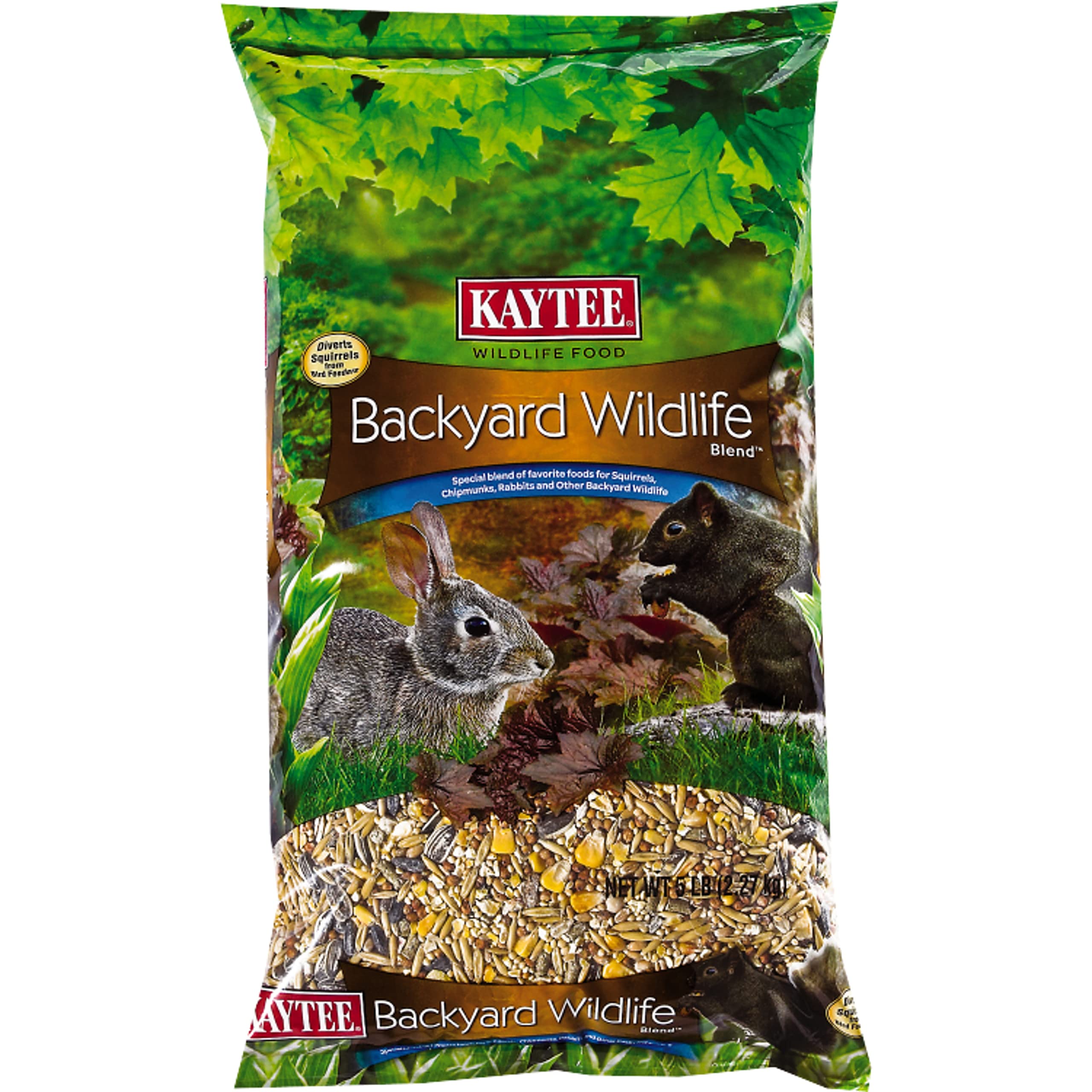 Kaytee Backyard Wildlife Food Blend for Rabbits and Squirrels, 5 Pound | Squirre