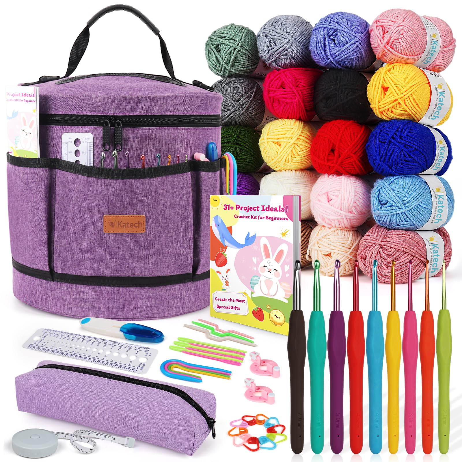 Katech Crochet Kit for Beginners, Adults, Kids Includ Everything You Needed | Cr
