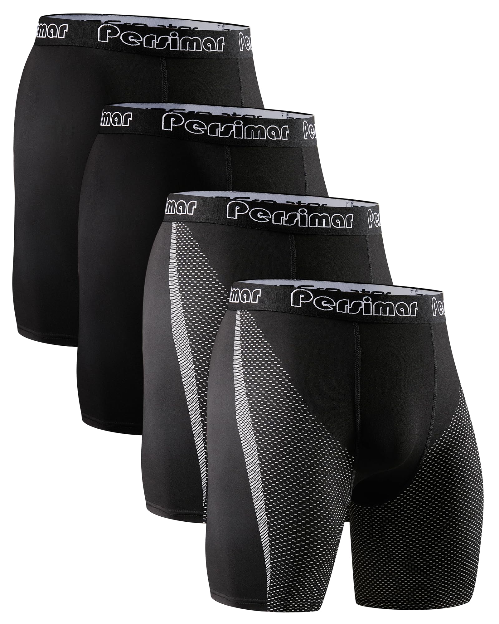 4 Packs Mens Running Compression Shorts Spandex Athletic Workout Gym Shorts Perf