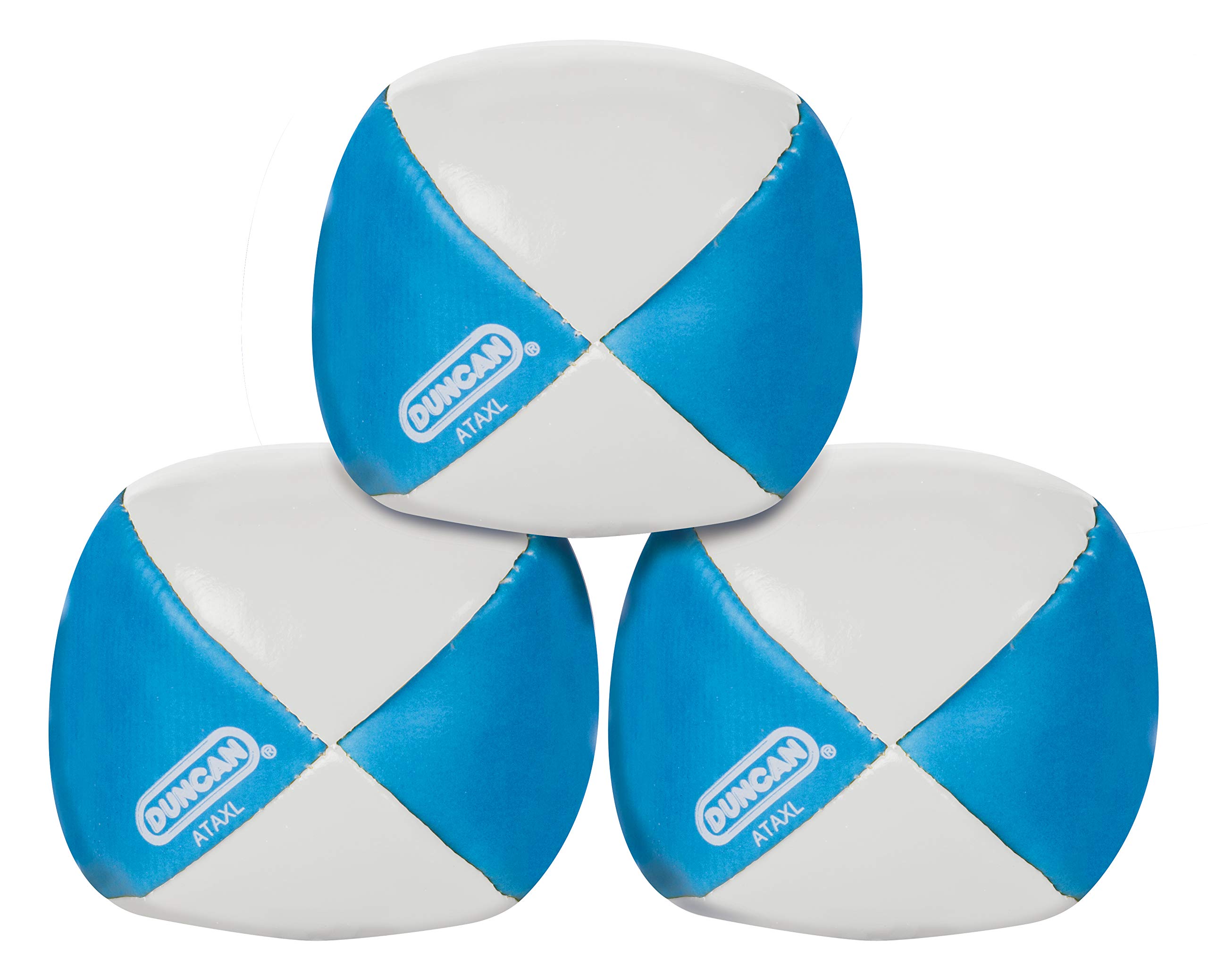 Duncan Toys Juggling Balls, 3 Pack, Vinyl Circus Balls, Blue and White | No-Boun
