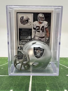 Oakland Raiders NFL Helmet Shadowbox w/Charles Woodson card