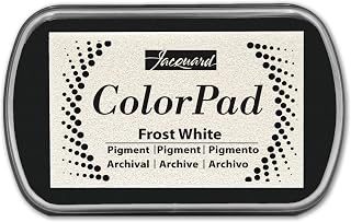 Jacquard ColorPad Archival Pigment Ink Stamp Pads- Frost White - Acid Free - Non-Toxic - Excellent for Blending, Embossing and Stamping