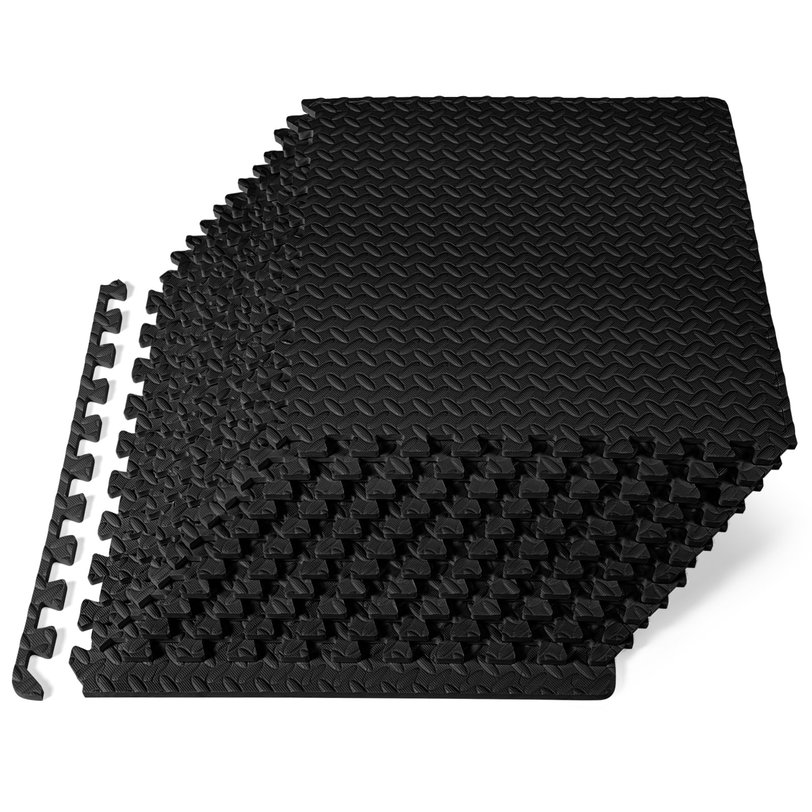 ProsourceFit Exercise Puzzle Mat ½-inch, EVA Interlocking Foam Floor Tiles for H