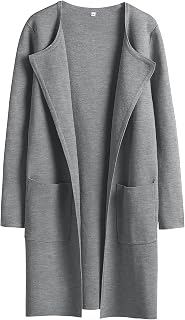 ANRABESS Womens Cardigan Sweater Open Front Knit Long Coatigan Dressy Casual Jacket Coat 2025 Fall Outfits Classy Clothes