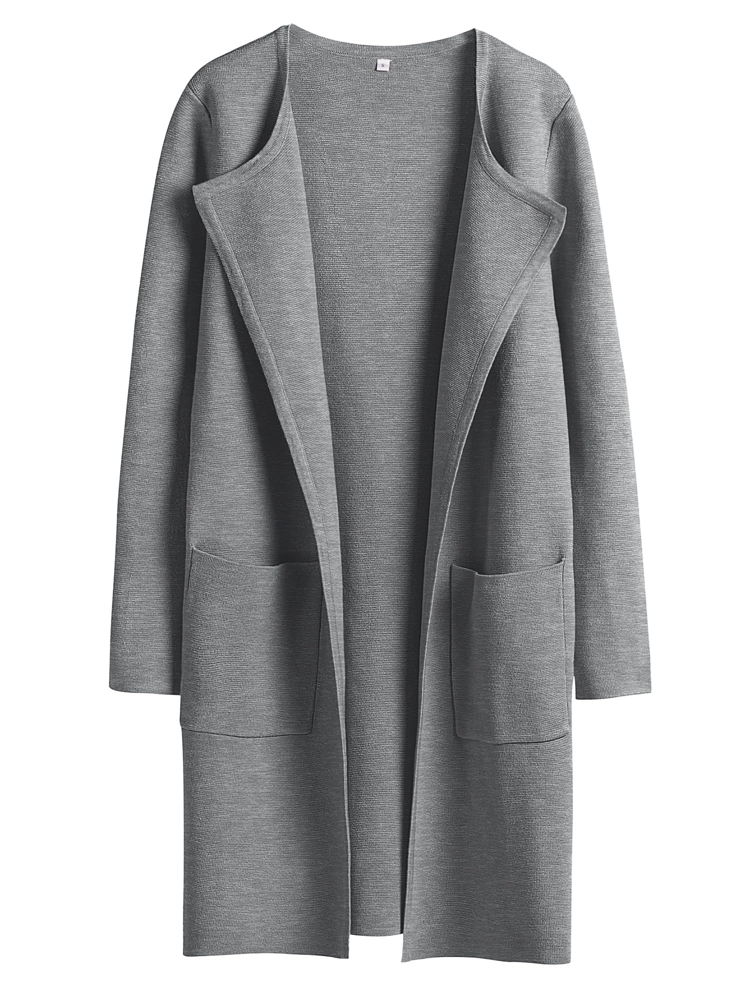 ANRABESS Womens Cardigan Sweater Open Front Knit Long Coatigan Dressy Casual Jac