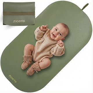 Beautiful Baby Diaper Changing Mat Made of Vegan Leather - Soft &amp; Foldable | Easy to Wipe Changing Pad for Travel or Home Use - Lightweight Mat Perfectly Fits Into Any Diaper Bag