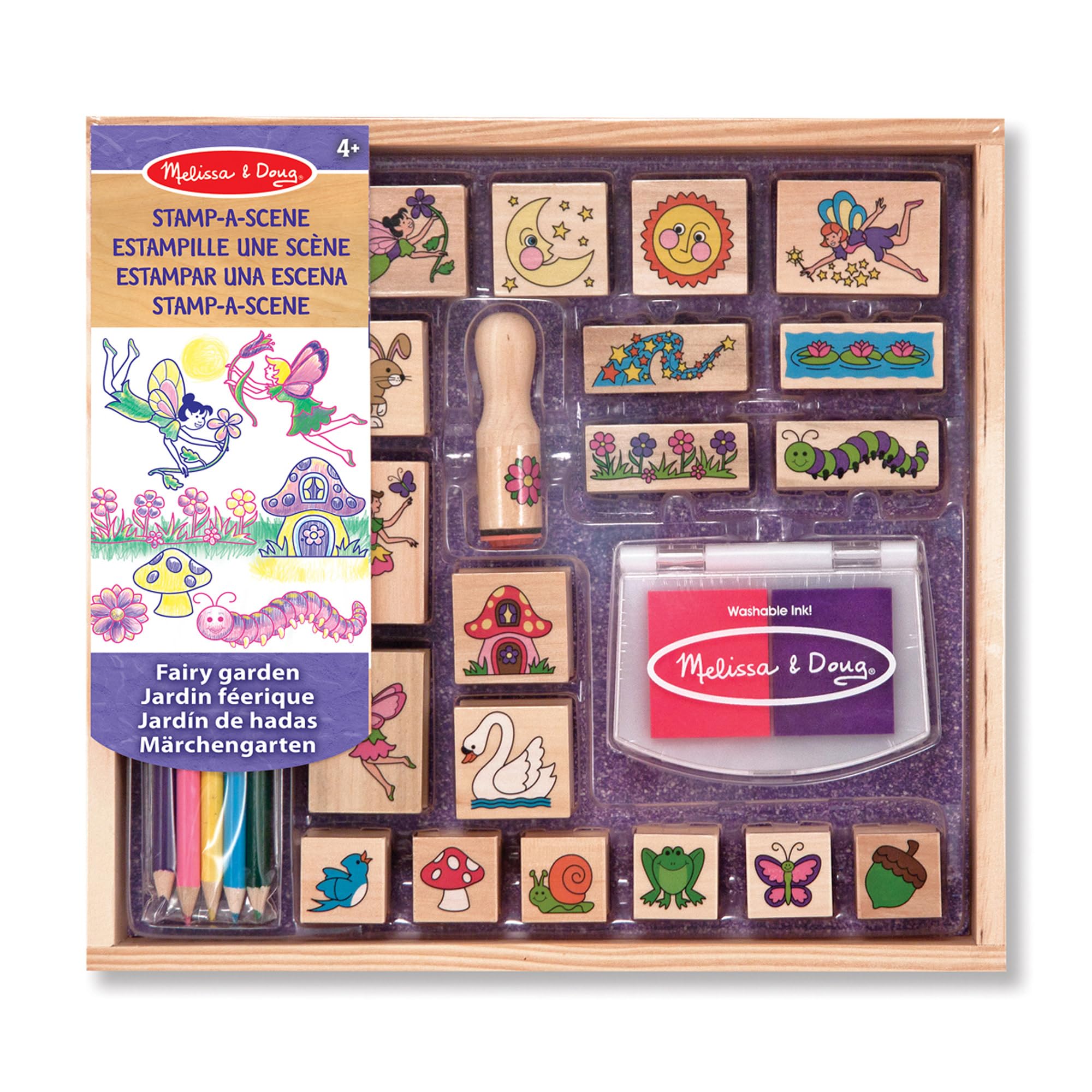 Melissa & Doug Stamp-a-Scene-Fairy Garden | Arts & Crafts | Age 4+ | Gift for Bo