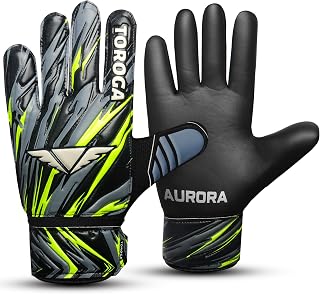 Kids Goalkeeper Gloves–Football Goalkeeper Gloves For Boys, Kids Children Youth Soccer Goalie Gloves with Strong Grip,Breathable Mesh & Durable Palm–Boys Soccer Glove for Training