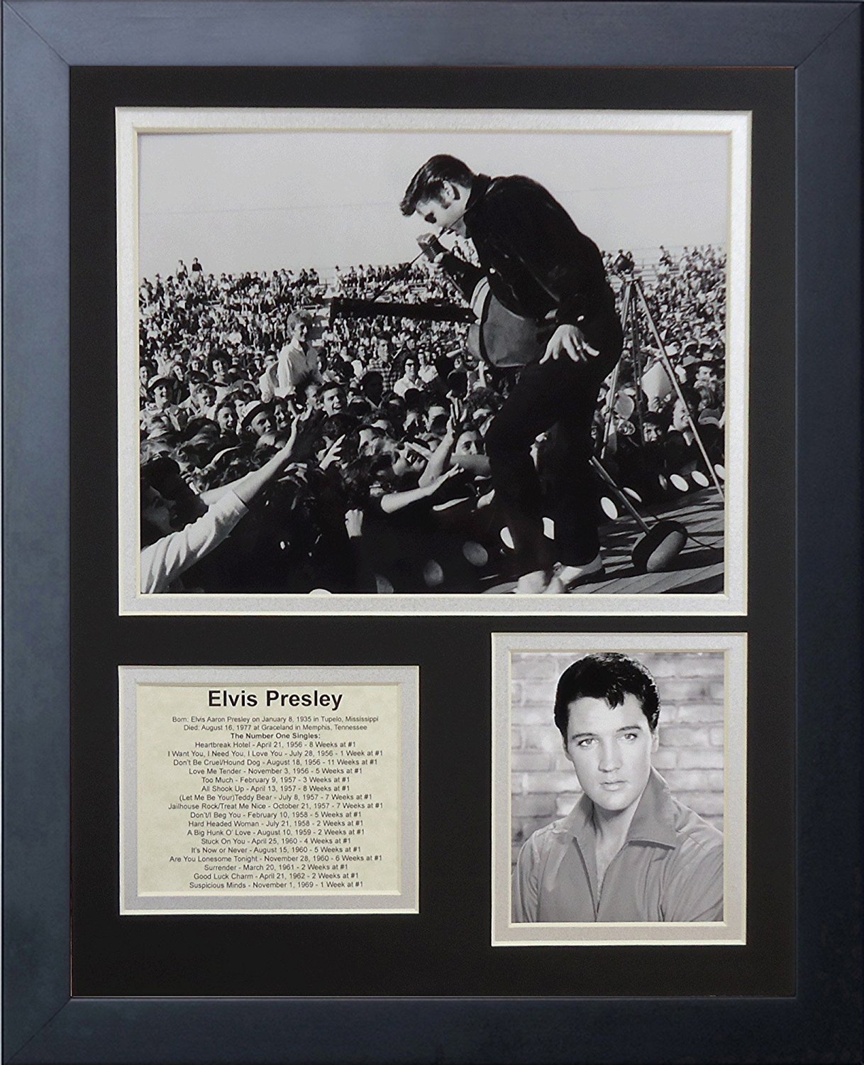 Legends Never Die Elvis Presley Performing Live Collectible | Framed Photo Colla