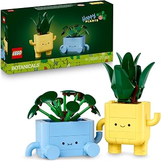 LEGO Botanicals Happy Plants 10349 | Toys for 9+ Year Old Girls & Teens, Crafts Kit, 2 Artificial Potted Plants, DIY Room Decor, Gift Idea, 217 Pieces