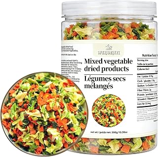 WEIJUEJIYI Mixed Dehydrated Vegetable 300g, A Wide Variety of Side Dishes | Versatile ingredients, no need to cut or wash, easy to store, no preservatives,Rehydrate quickly，Instant noodle side dishes