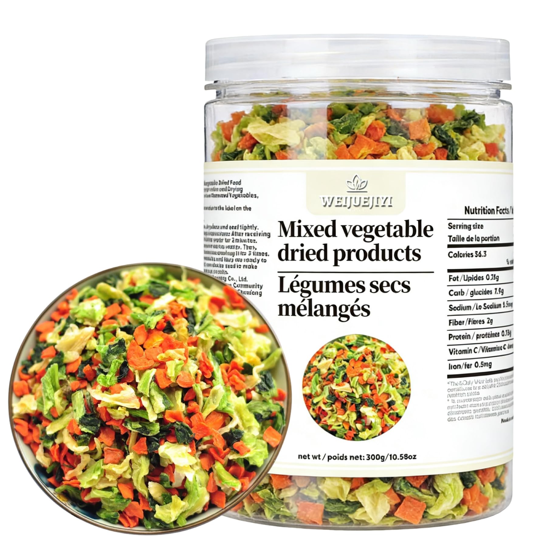 WEIJUEJIYI Mixed Dehydrated Vegetable 300g, A Wide Variety of Side Dishes | Vers