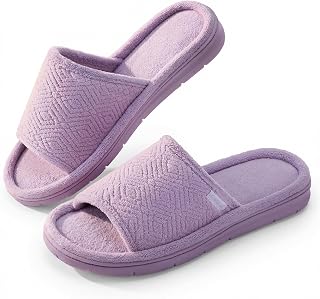 ULTRAIDEAS House Slippers for Women Memory Foam Open-Toe Slippers