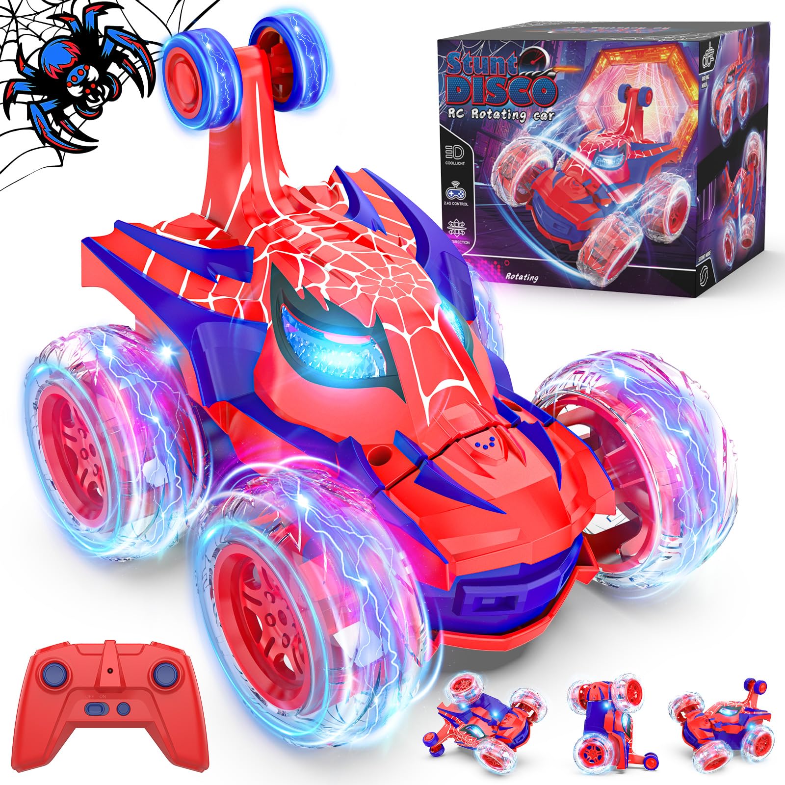 Mafbeanl Remote Control Car Stunt RC Cars 360° Rotating | 2.4GHz Rechargeable Wh