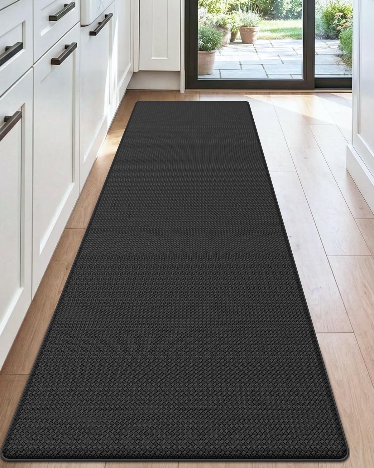 DEXI Kitchen Floor Mats Cushioned Anti Fatigue, 17x59 Standing Runner Rug | Blac