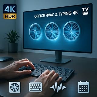 Office HVAC & Typing 4K – Productivity Ambient Video