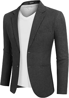 COOFANDY, Mens Casual Knit Blazer Two Button Sport Coats Jacket