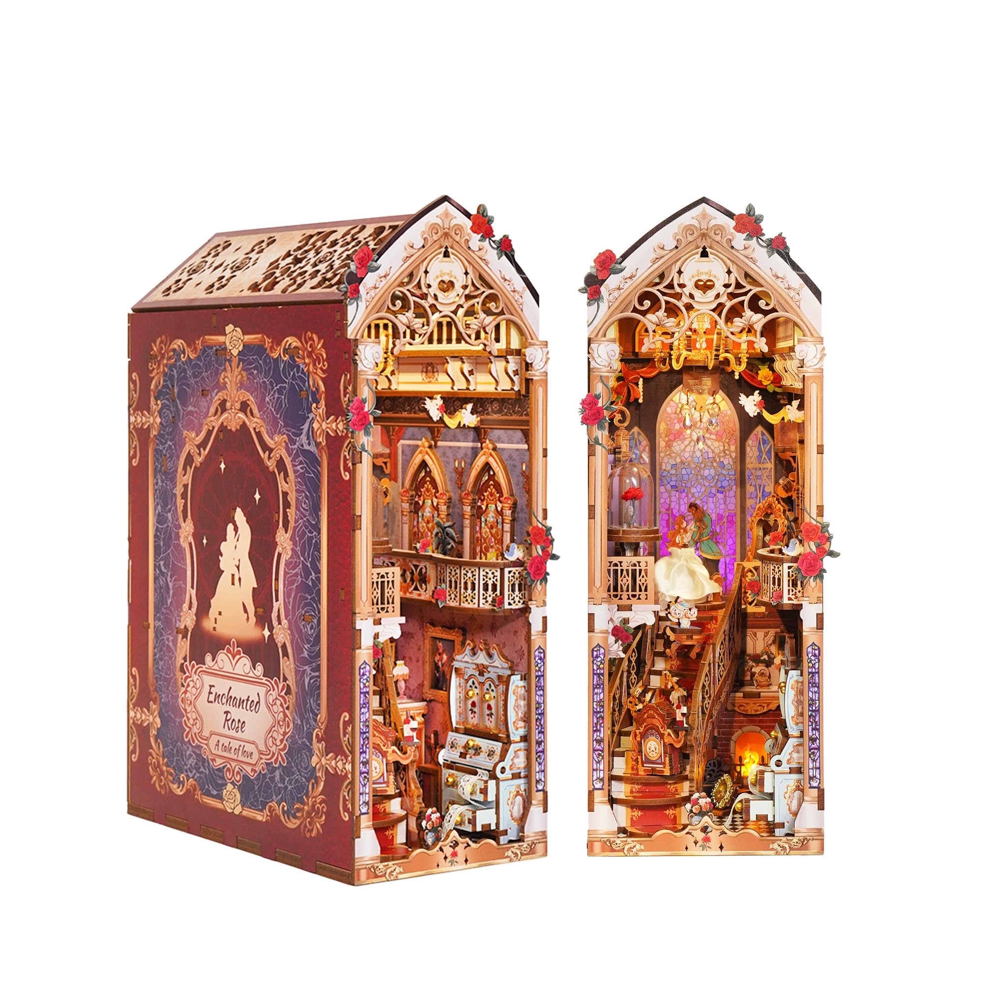 Tonecheer DIY Book Nook Kit 3D Wooden Puzzle Fairy Tale Miniature House | Music 