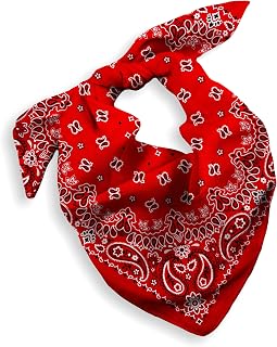 Every-ville Cotton Bandana Handkerchief for Men & Women, 1 Pack | Soft, breathable and versatile for neck, head scarf, hair wrap, motorcycle, outdoor, camping, travel and everyday wear