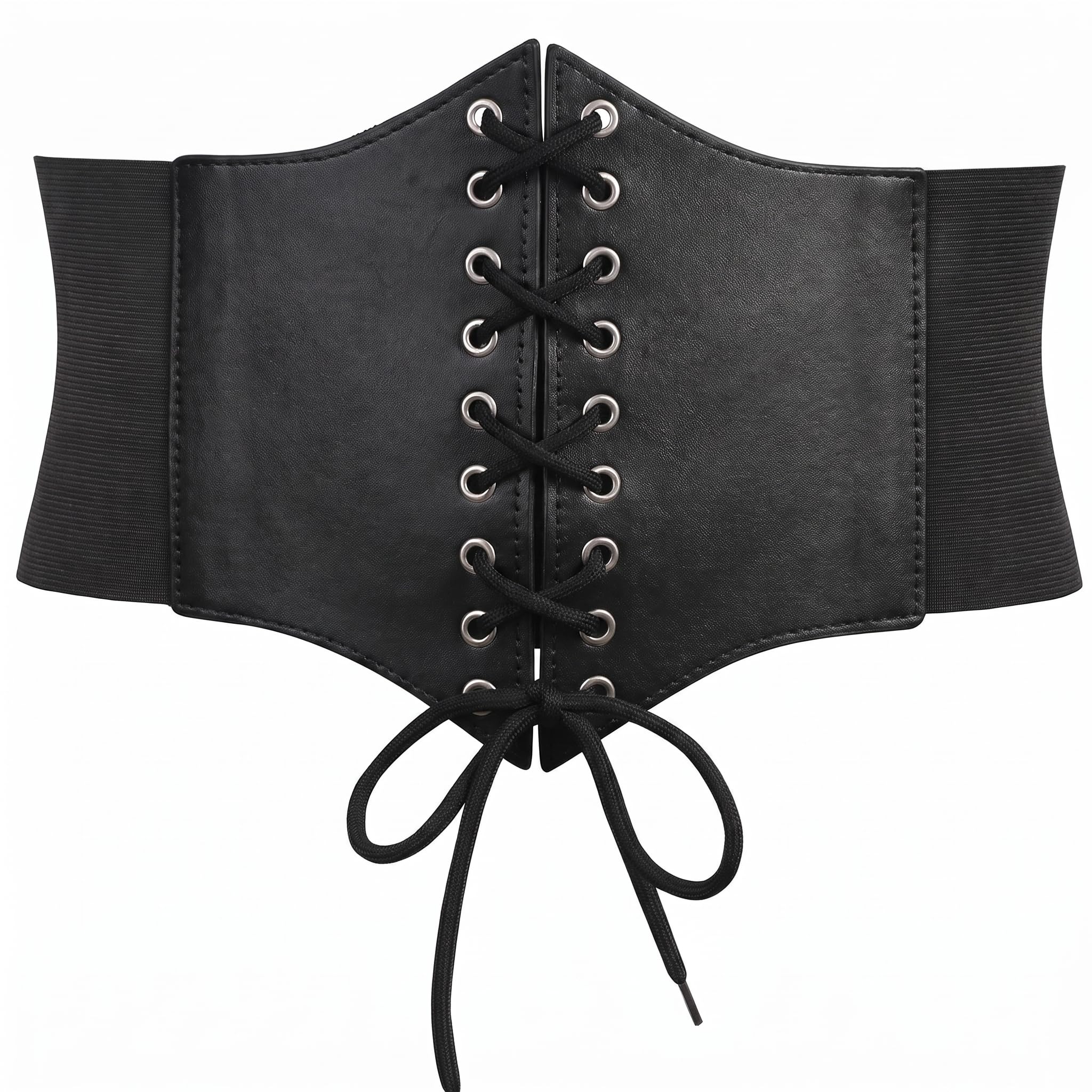 JasGood - Women's lace up corset, elastic and wide, ideal for Halloween parties 