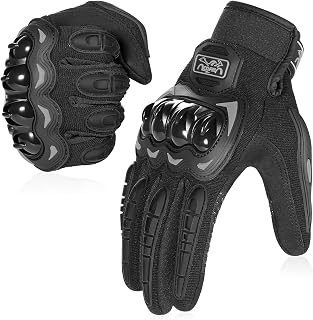 COFIT Motorcycle Gloves Breathable, Touchscreen Motorbike Gloves Anti-Slip with Good Grip Hard Knuckles Protection for Men Women Motocross, BMX ATV MTB Cycling, Road Racing