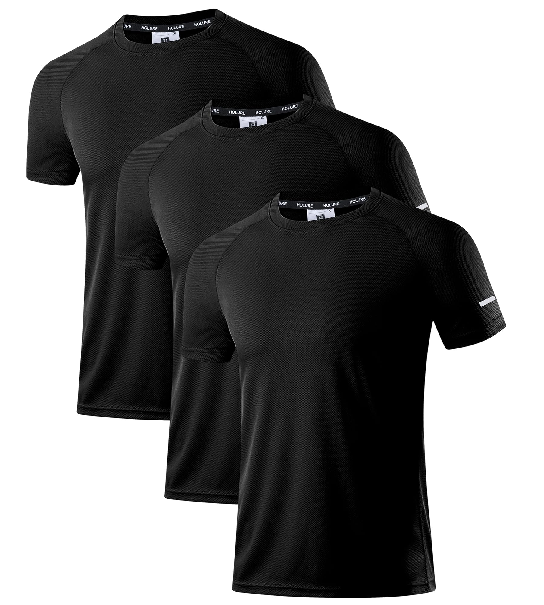 Holure Men's Sports T-Shirts, Breathable, Quick-Drying, Short-Sleeved, Functiona