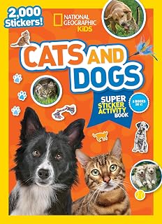 National Geographic Kids Cats and Dogs Super Sticker Activity Book: Two Books in One with 2,000+ Stickers!