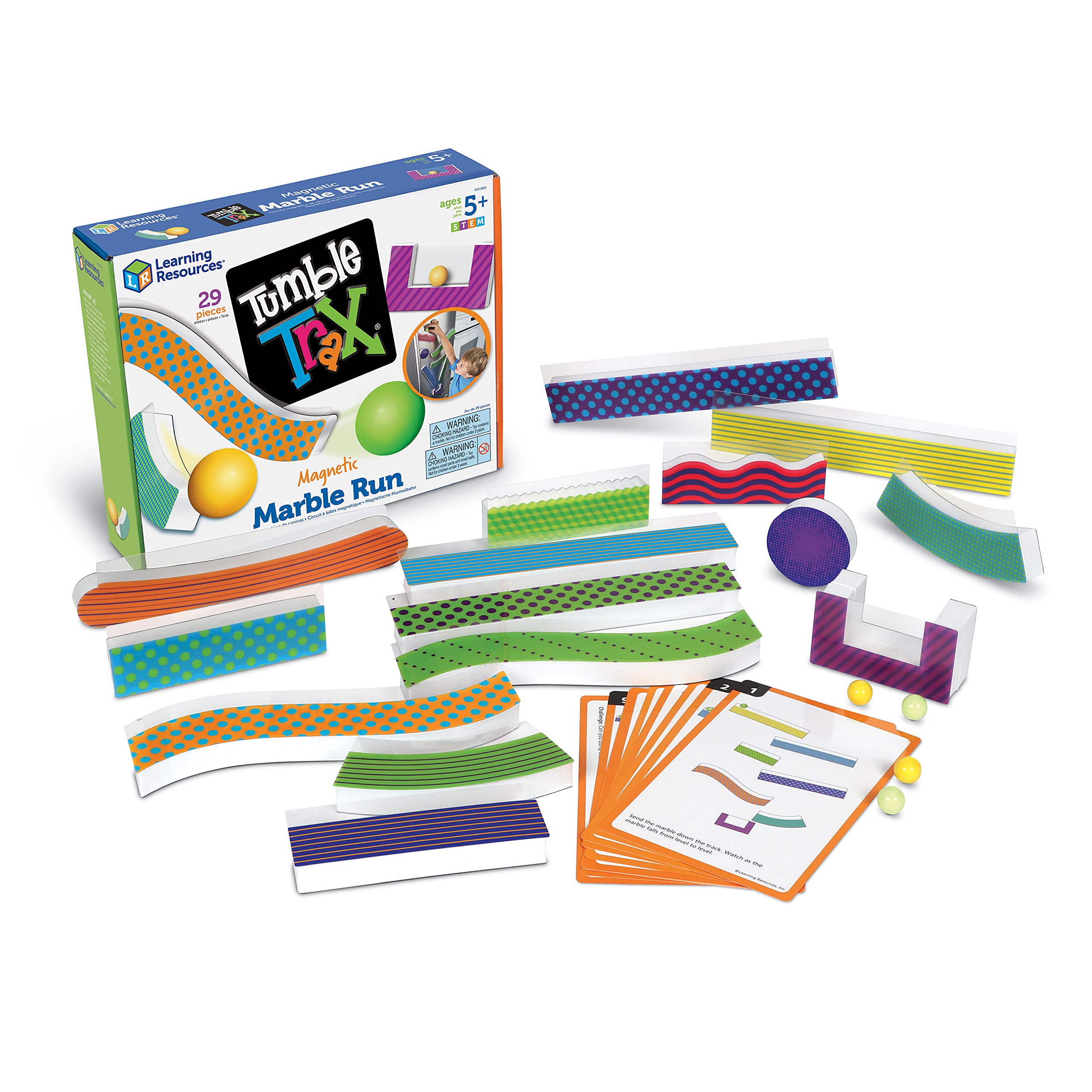 Learning Resources Tumble Trax Magnetic Marble Run | STEM Toys, Marble Runs for 