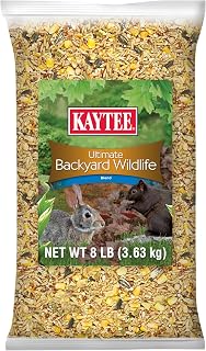Kaytee Ultimate Backyard Wildlife Food for Wild Squirrels, Rabbits, Chipmunks, and More, 8 Pounds