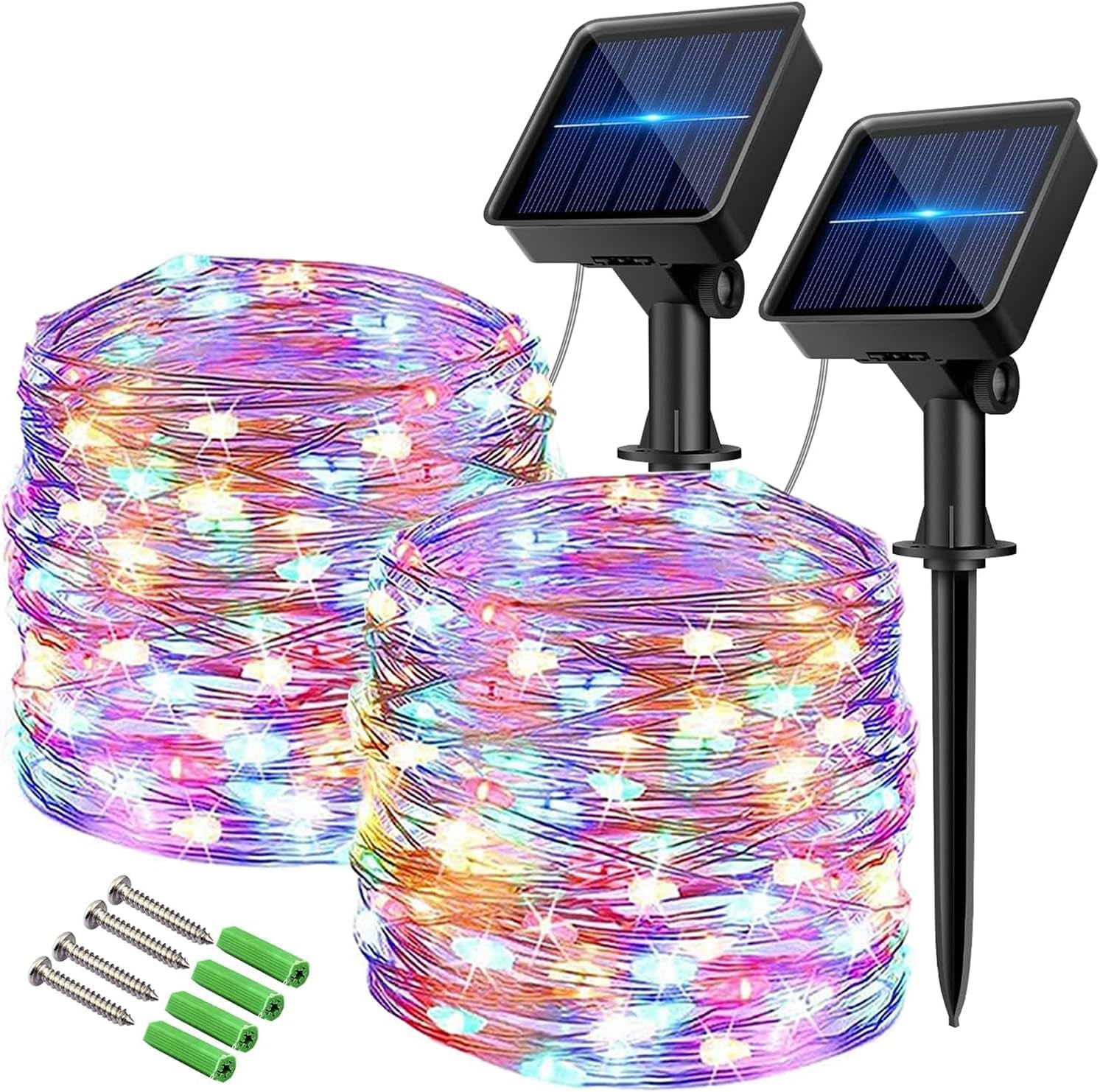 Solar String Lights Outdoor, Fairy Lights Waterproof, 2 Pack Total 12M/ 40Ft 120