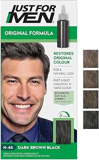 Just for men Original Formula Dark Brown Black Hair Dye, Restores Original Colour for a Natural Look H45