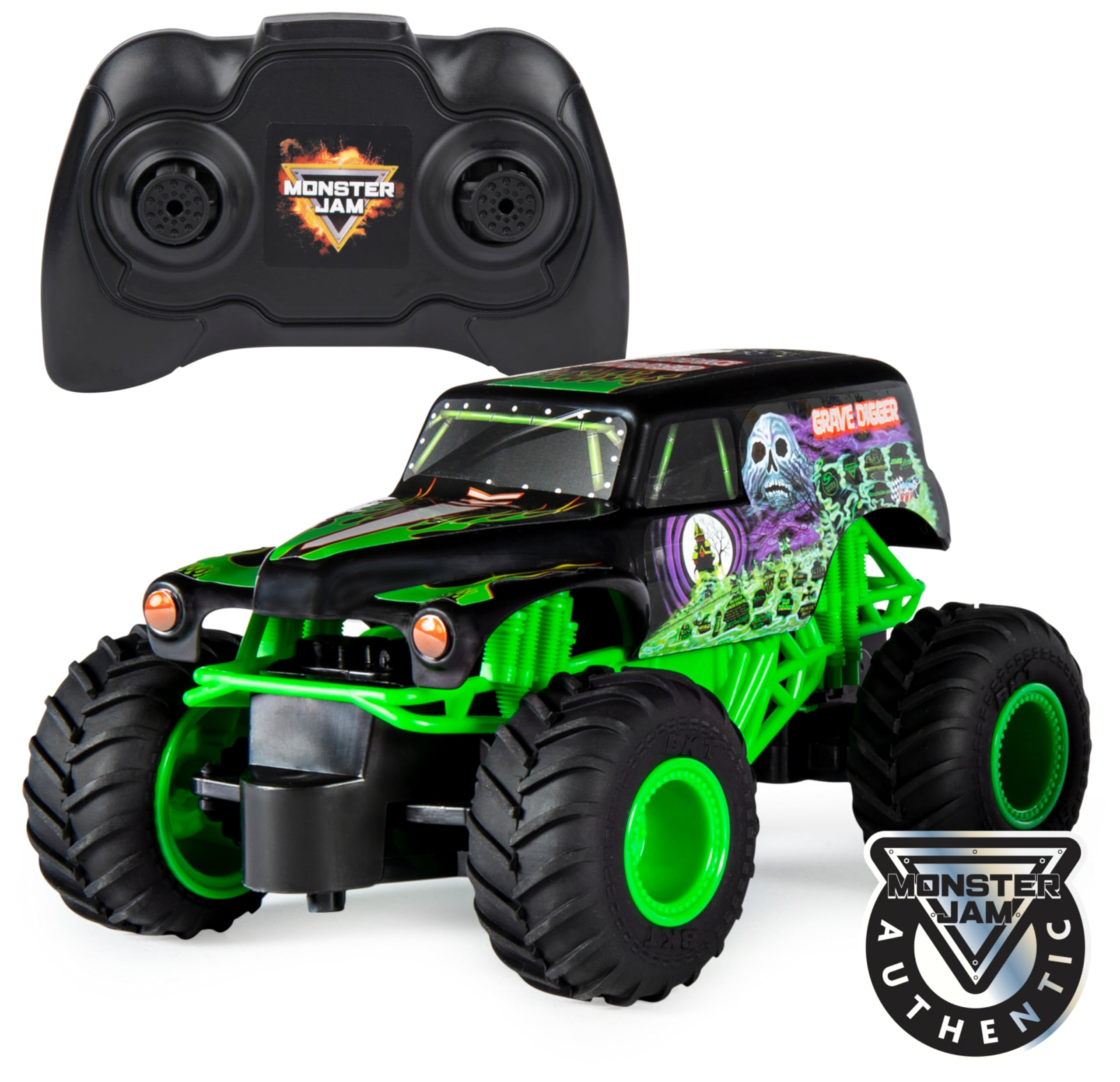 Monster Jam, Authentic Grave Digger RC, 1:24 Scale, 2.4 GHz, for Ages 4 and Up