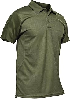 MAGCOMSEN Mens Golf Polo Shirt Long Sleeve Collar Quick Dry Lightweight