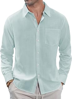 J.VER Men's Linen Shirt Short Sleeve Regular Fit Casual Summer Beach Pocket Navy XXXXXL, navy