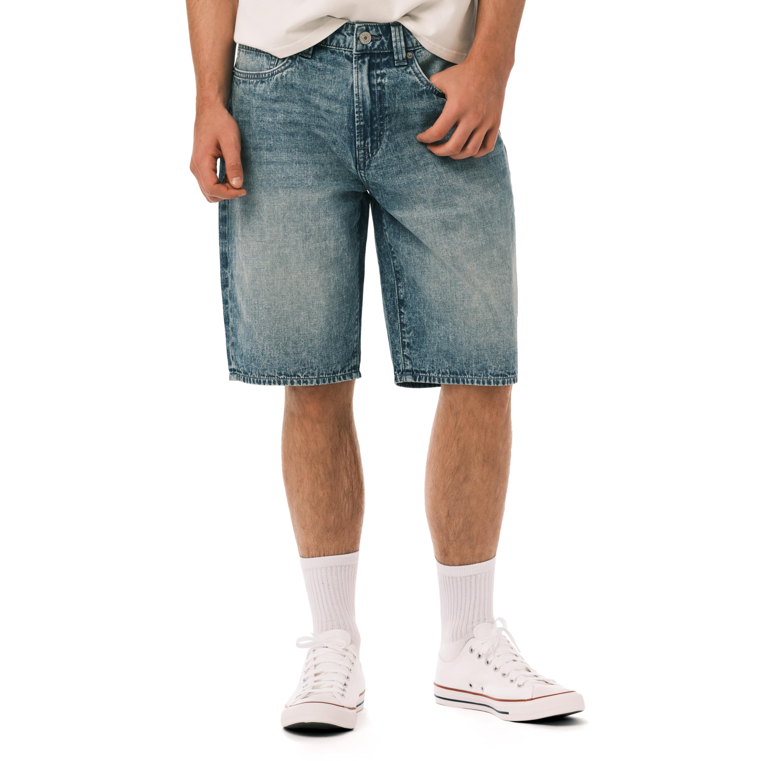 Buffalo David Bitton Men's Relaxed Straight Dean Denim Shorts