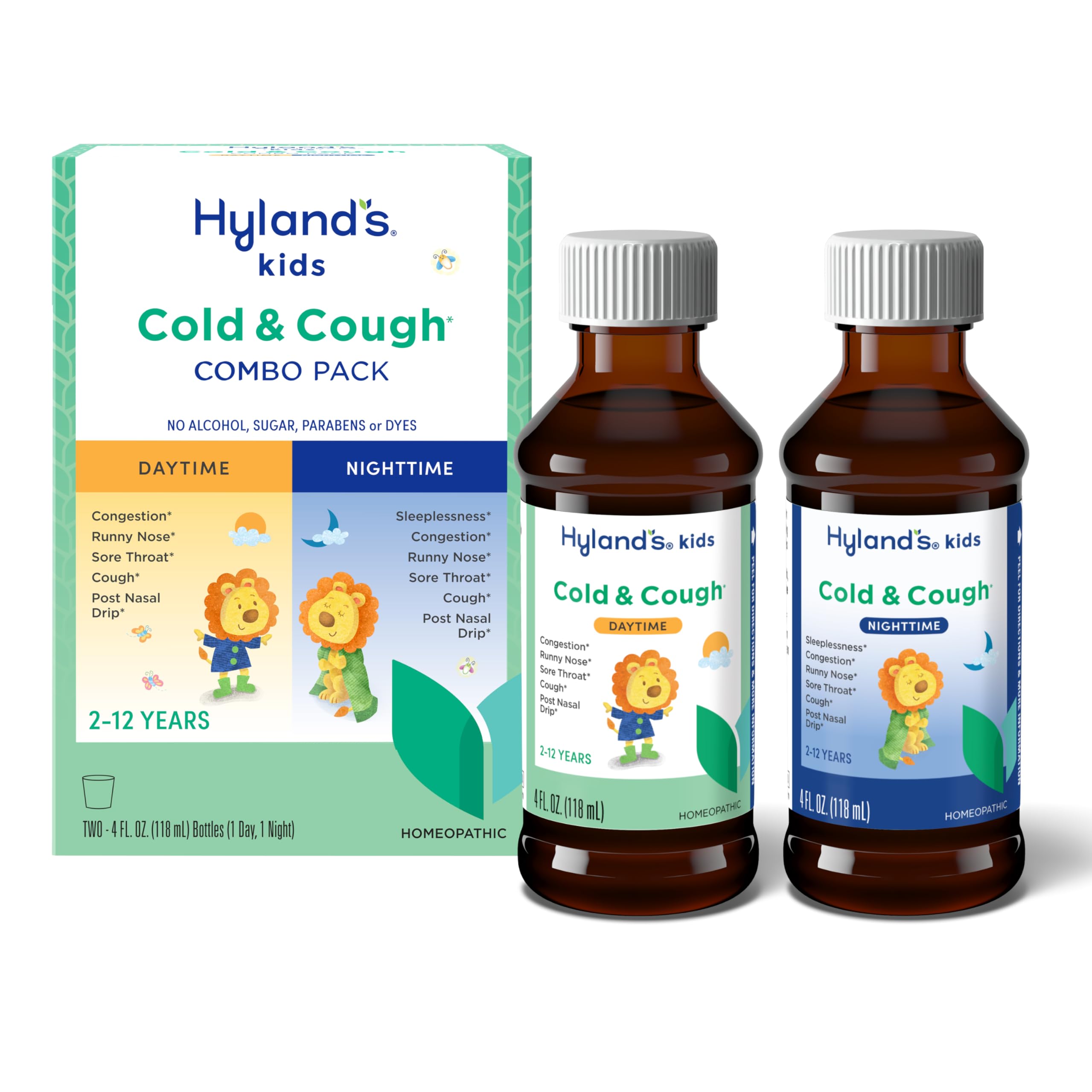 Hyland's Kids Cold and Cough, Day and Night Combo Pack, Cold Medicine for Ages 2