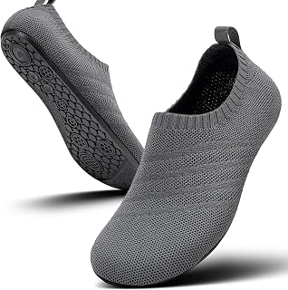 Sosenfer Slippers Men Women Barefoot Shoes Women's Non-Slip Slip-On Slippers Flat Barefoot Slippers Home Cuddly Slippers Closed Unisex