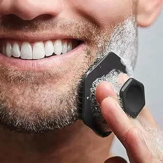 Men's Manual Silicone Exfoliating Brush with Soft Bristles for Deep Cleansing, Pore Refining and Daily Skincare Routine