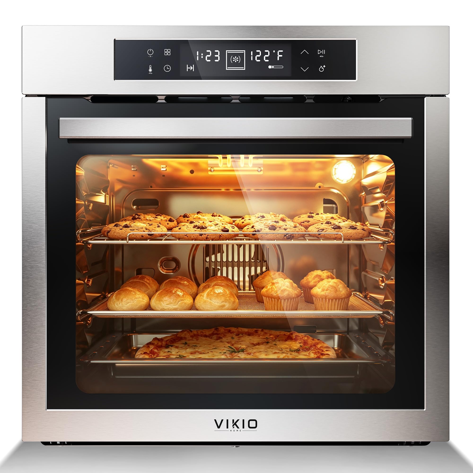 24” Single Wall Oven, 14 Functional Options, Air Fry Function | Touchscreen Cont