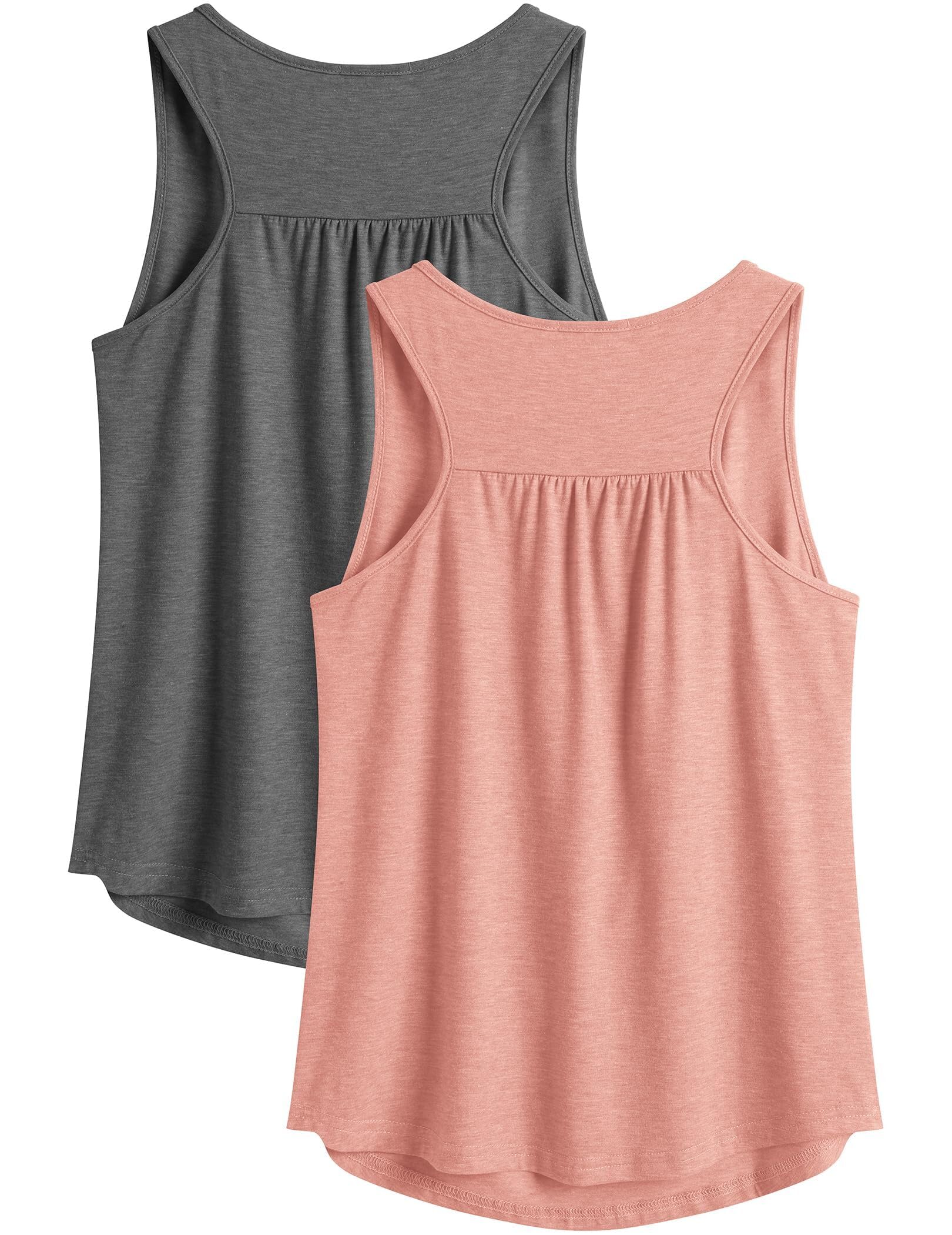 PINSPARK Women's Workout Tank Tops Racerback Loose Fit Yoga Top Sleeveless Gym S