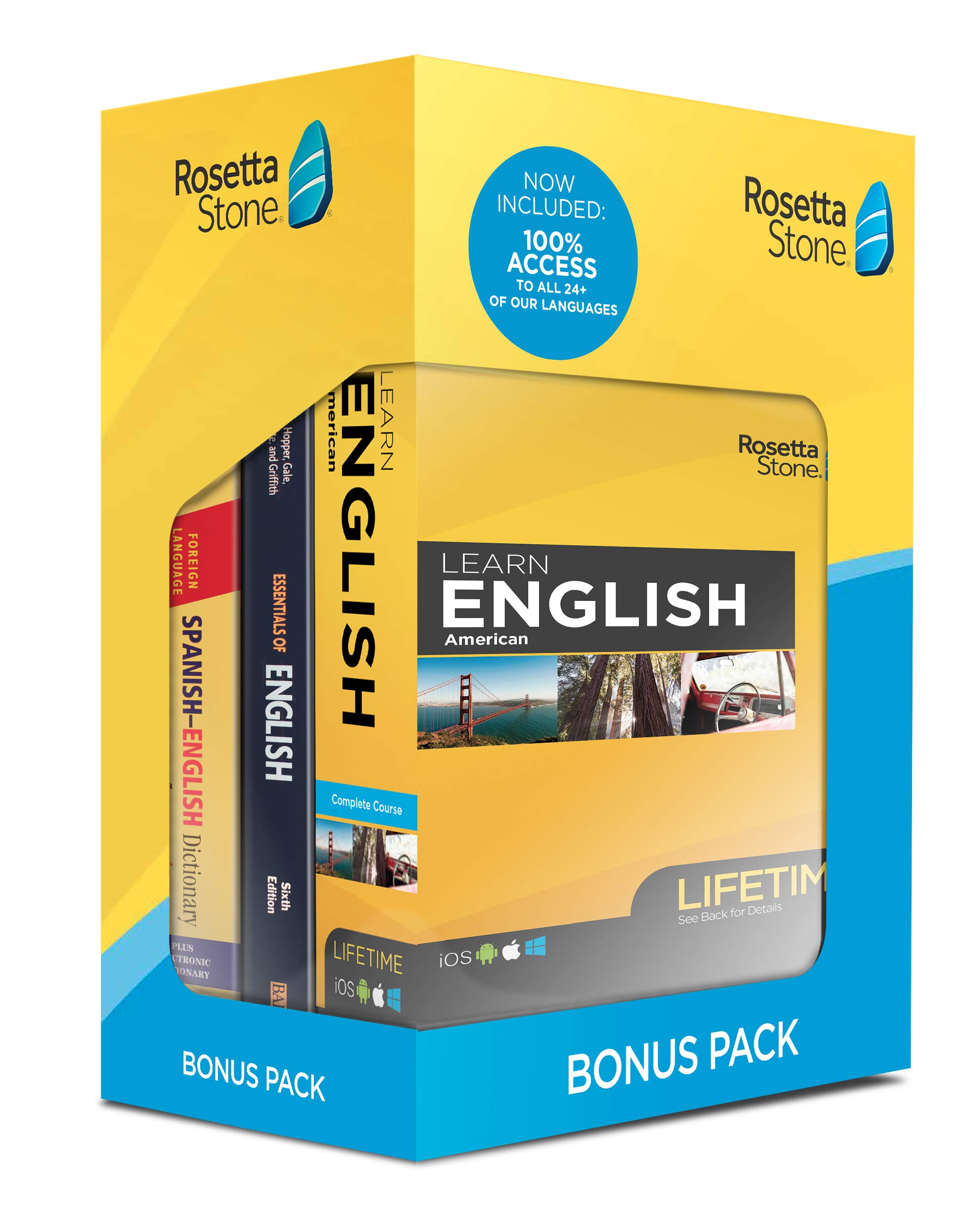 Learn English: Rosetta Stone Bonus Pack (Lifetime Online Access + Book Set)