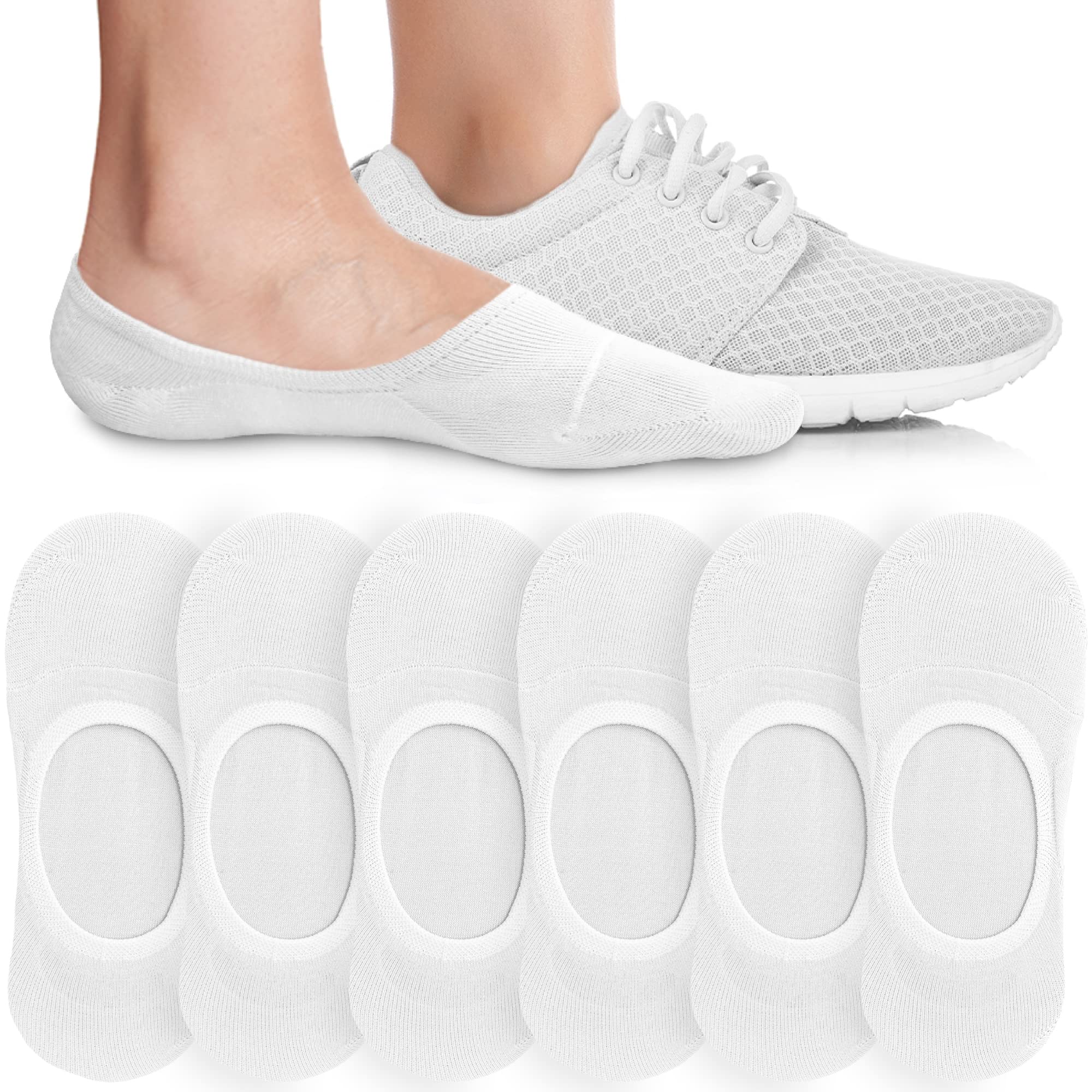 Eedor No Show Socks Women - Low Cut Ankle, Non Slip