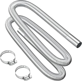 URAQT Parking Heater Exhaust Pipe, Diesel Heater Exhaust Pipe, Stainless Steel Exhaust Pipe, Air Heater Exhaust Pipe, Car Air Heaters Exhausts Pipes Diesel Gas Vent Hose, Parking Heaters Pipes (200CM)