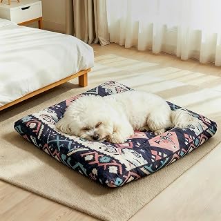 Dog Bed Mat, 85 x 56 x 6cm, Washable & Non-Slip Pet Crate Pad