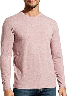 MIER X-Sofort Men's Long Sleeve T-Shirts Super Soft Lightweight Athletic Crew Neck Tees for Running Lounging Casual Workout