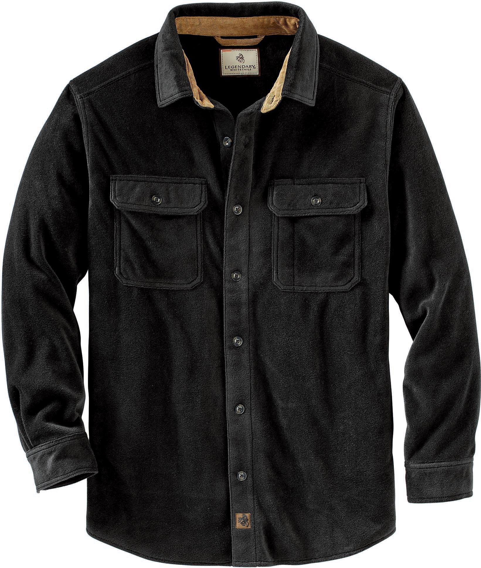 Legendary Whitetails Men's Long Sleeve Fleece Button Up Shirt Casual Fit Thick H