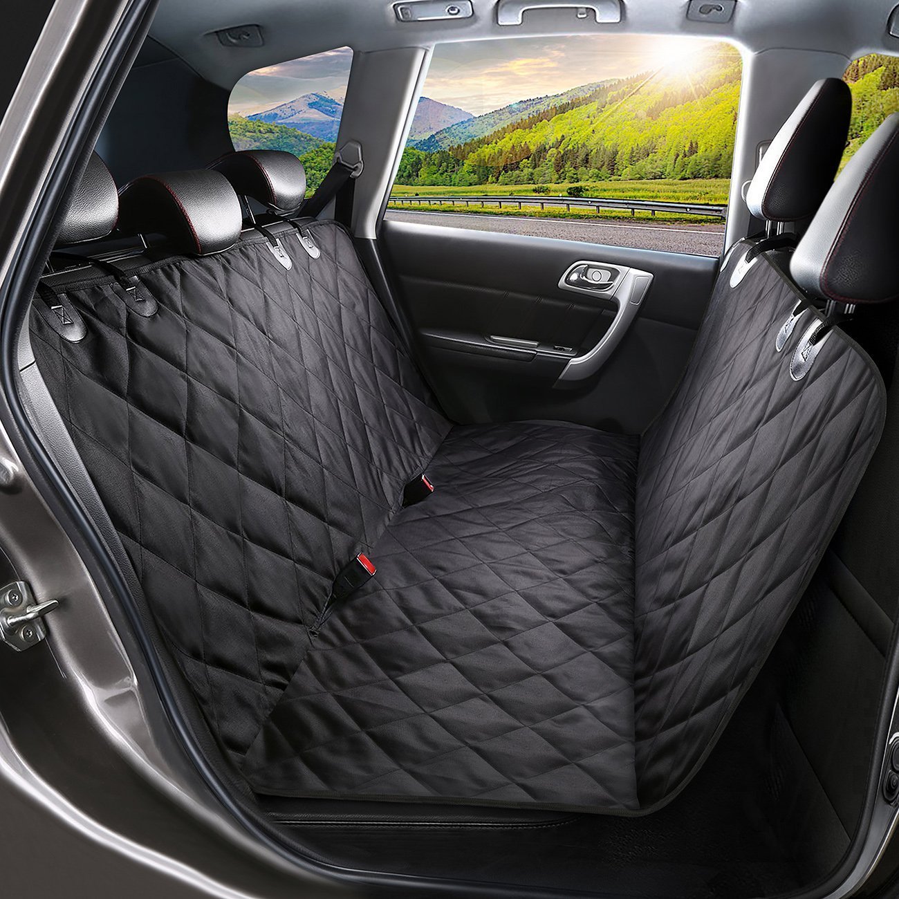 Dog Car Seat Cover, SHINE HAI Waterproof & Scratch Proof & Nonslip Back Seat Cov