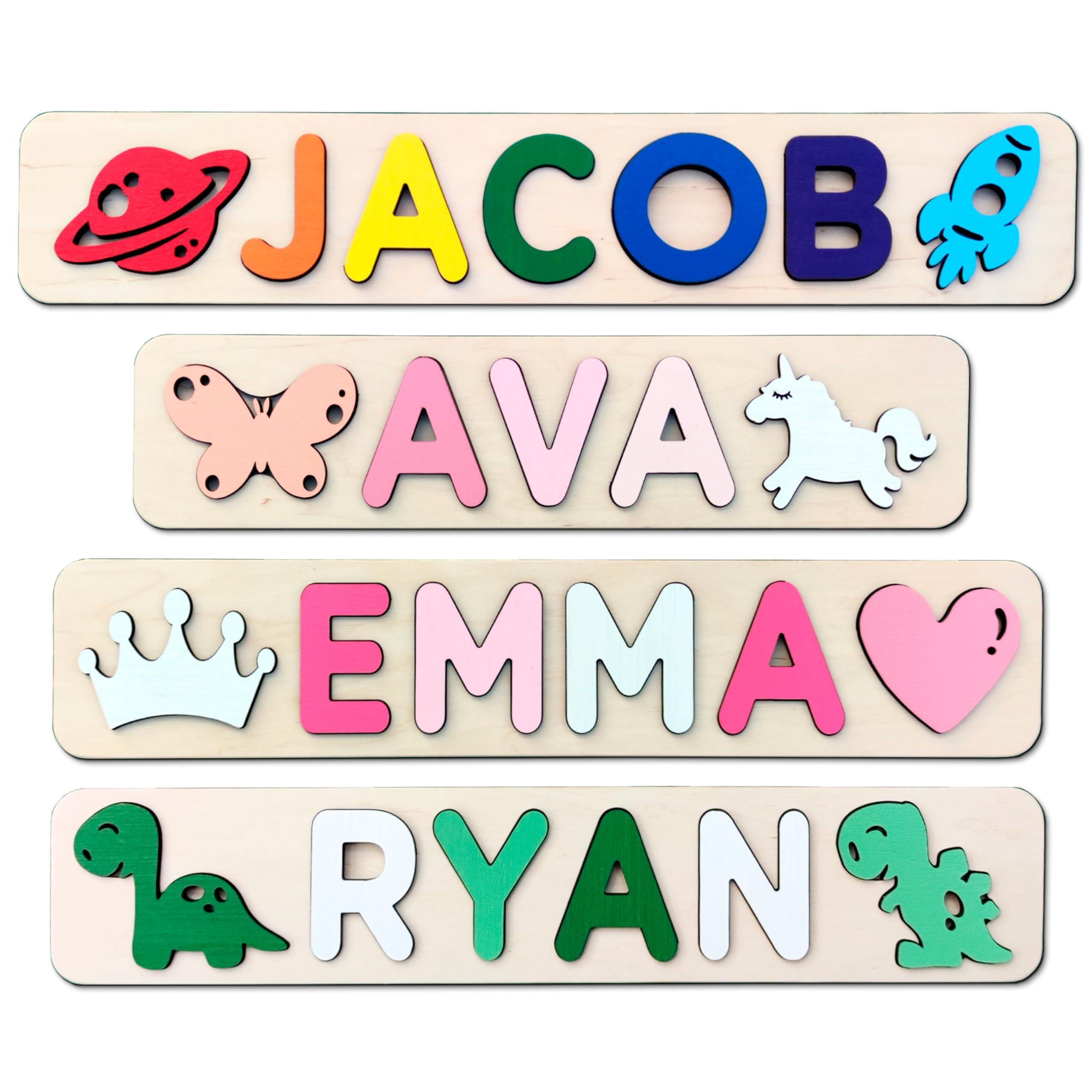 Personalized Wooden Name Puzzle Baby Name Puzzle Customized Educational Toys for