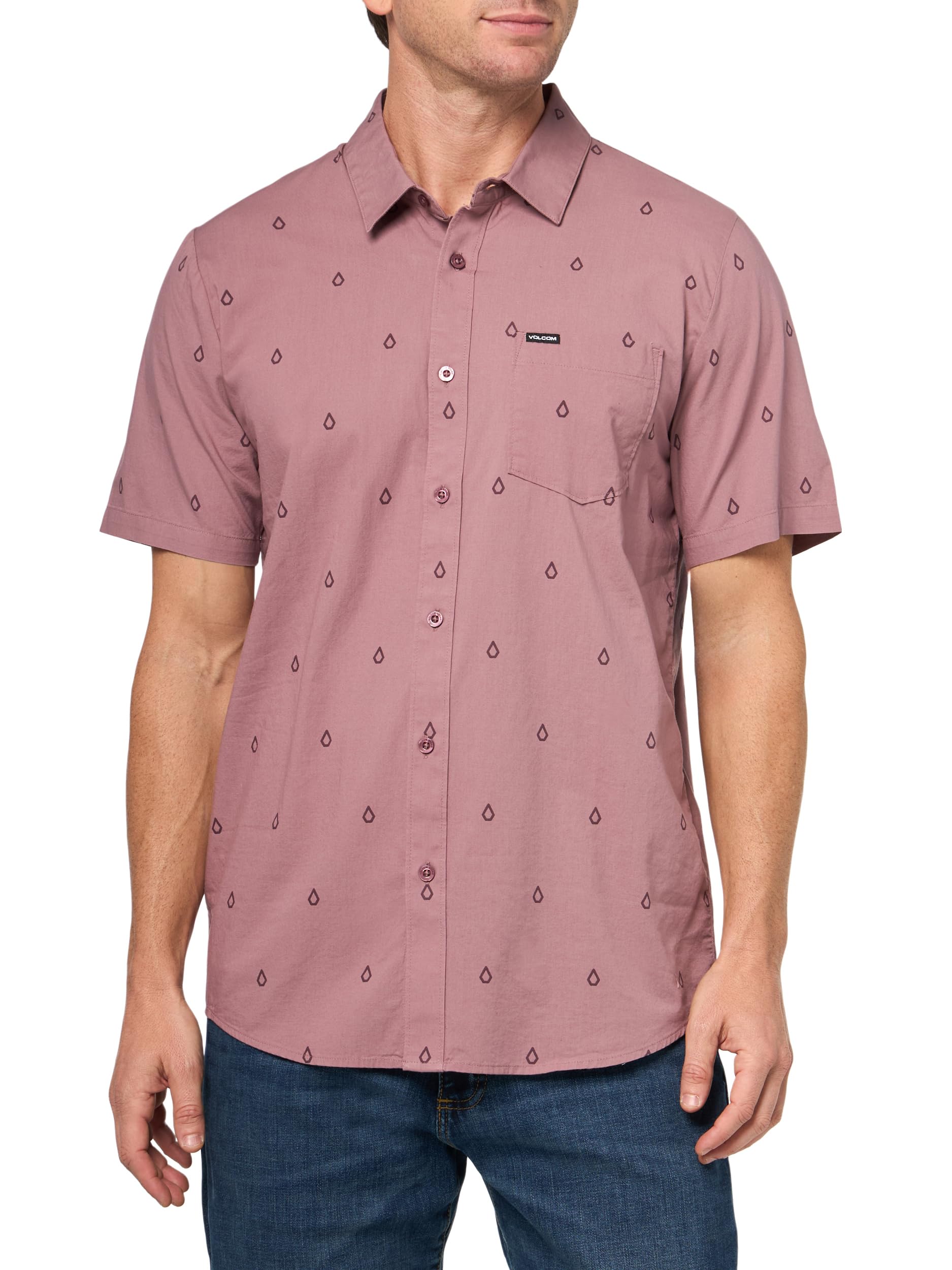 Volcom Patterson Men's Woven Short Sleeve Button Down Shirt