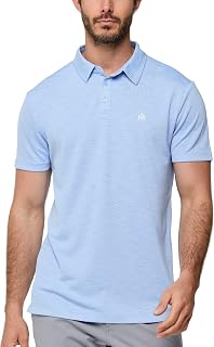 INTO THE AM Performance Dri Fit Polo Shirts for Men S-4XL - Quick Dry Moisture Wicking Athletic Sport Collar Work Shirts